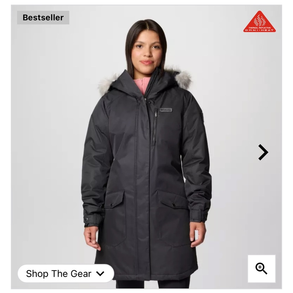 Columbia Women's Black Parka with Fur Hood